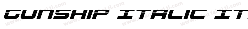 Gunship Italic Italic字体转换